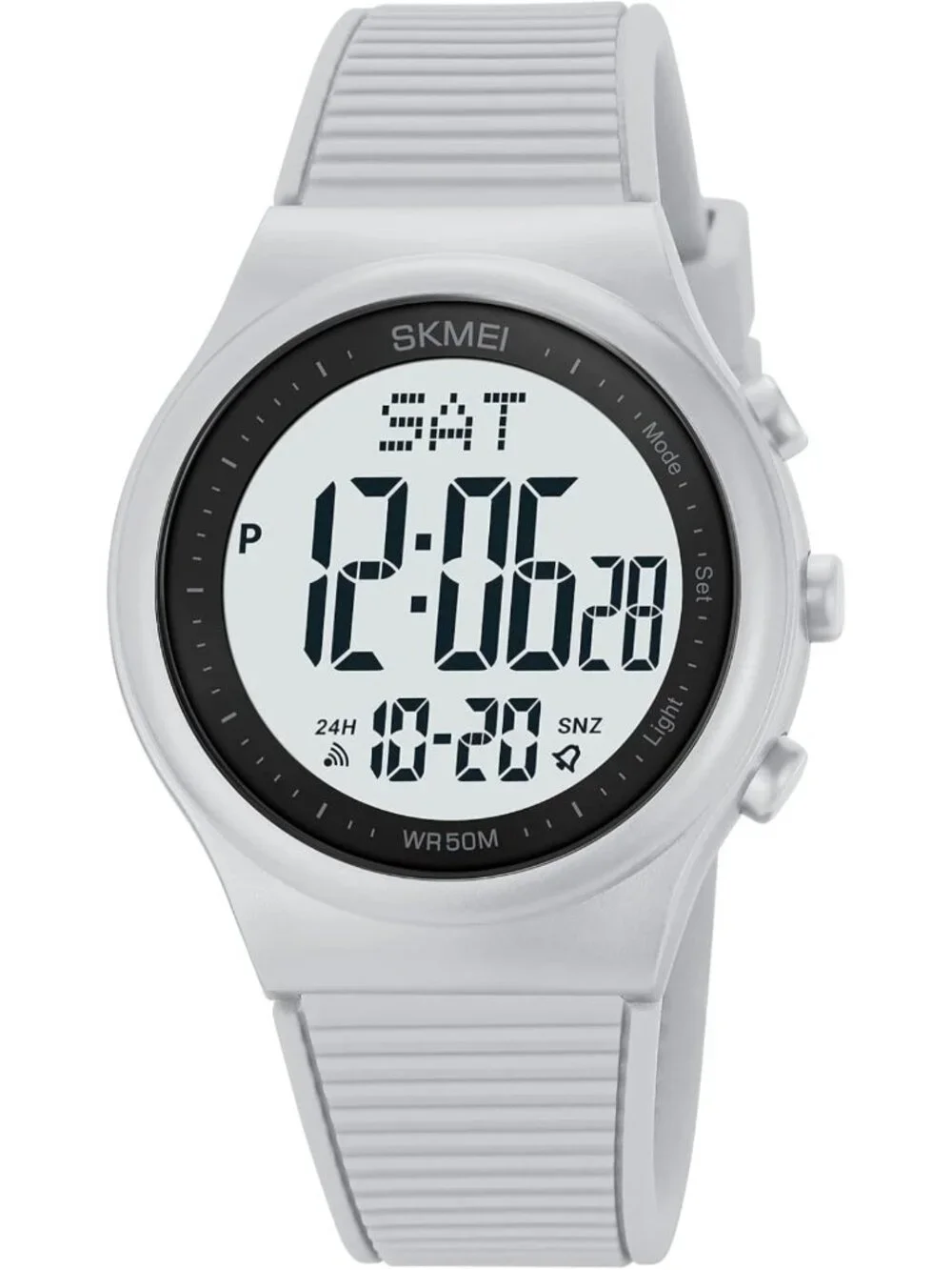 Waterproof Digital Sports Watch for Women & Men - Black Wristwatch with